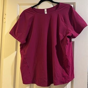 Lululemon Lightweight Stretch Run Short Sleeve Shirt LW3FFZS size 14